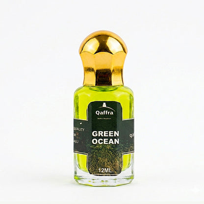 Qaffra Green Ocean Attar – Deep Ocean Aquatic Perfume Oil | Long Lasting | Kannauj
