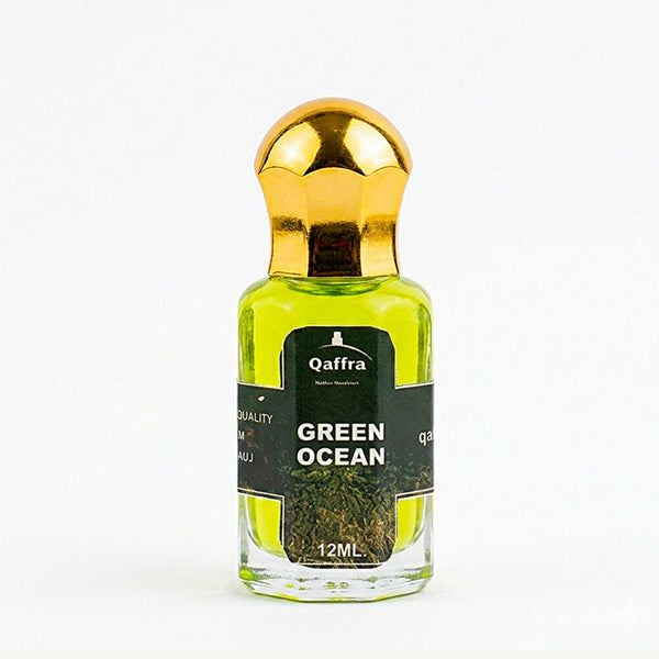 Qaffra Green Ocean Attar – Deep Ocean Aquatic Perfume Oil | Long Lasting | Kannauj