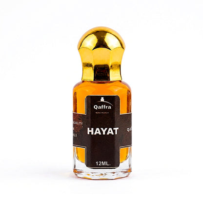 Hayat Attar by Qaffra – Long Lasting | Oud Rose Saffron Perfume Oil |  Crafted In Kannauj