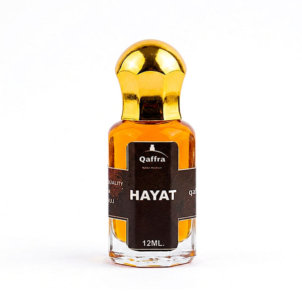 Hayat Attar by Qaffra – Long Lasting | Oud Rose Saffron Perfume Oil |  Crafted In Kannauj