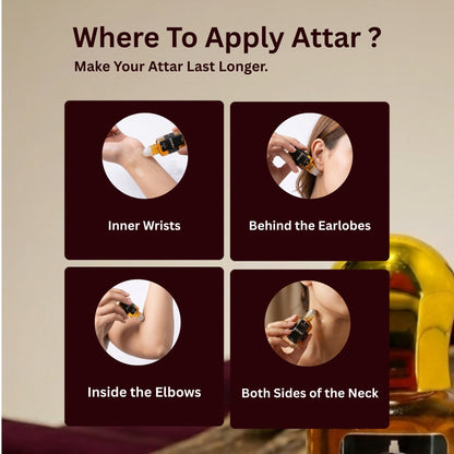 Hayat Attar by Qaffra – Long Lasting | Oud Rose Saffron Perfume Oil |  Crafted In Kannauj